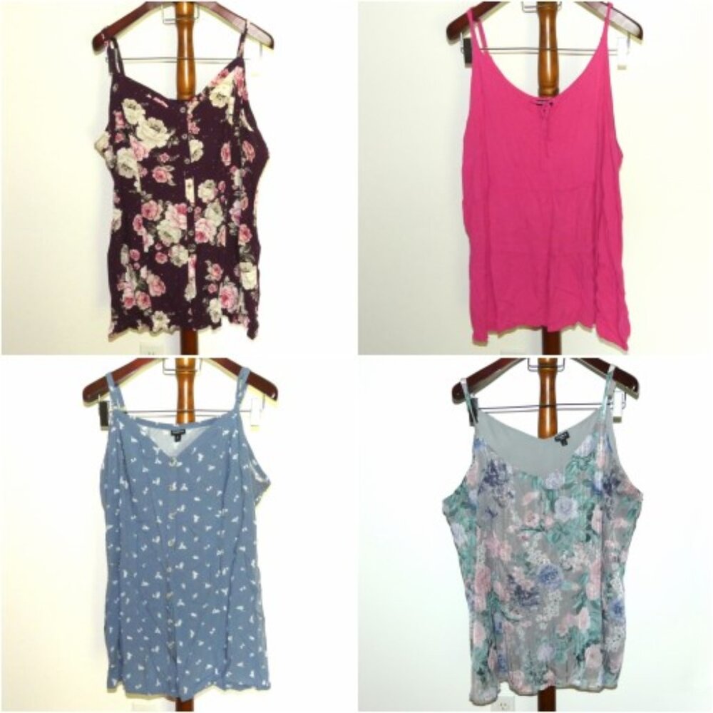 Lot of 4 Torrid Camisole Tank Tops Size 5X Spaghetti Strap
